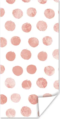 Produktbild von MuchoWow® Poster Polka dots - Rosa - Weiß 20x40 cm - Plakat - Foto