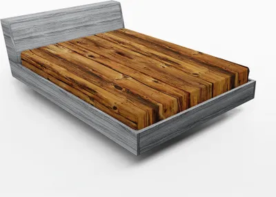Produktbild von ABAKUHAUS Rustikal Spannbetttuch, Ländliche Natur Holzbearbeitung Schnitzen Hintergrund Foto, 120 x 190 cm, Braun