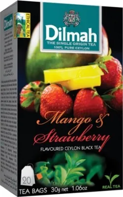 Obrázok produktu pre Dilmah ovocný čaj mango a jahoda 20 čajových vrecúšok