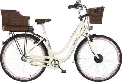 Produktbild von FISCHER E-Bike Pedelec City Cita ER 1804, Rahmenhöhe 48 cm, 28 Zoll, Akku 418 Wh, Vorderradmotor, tiefer Einstieg, Rücktritt, Nabenschaltung, LED Display, beige
