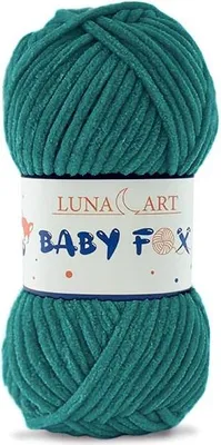 Produktbild von Luna Art Baby Fox Wolle, 100% Polyester, Weiche Plüschgarn, 100g, Grün