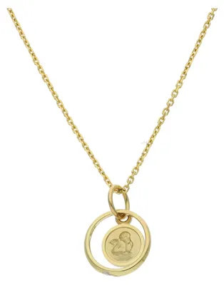 Produktbild von JuwelmaLux Taufring mit Schutzengel Zirkonia Anhänger Gold 585 JL14-02-0200