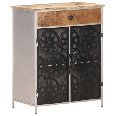 Produktbild von Sideboard 60x35x75 cm Raues Mangoholz & Eisen
