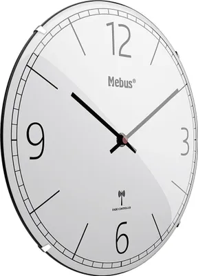 Immagine prodotto di MEBUS MEB Funkwanduhr Ø30 cm hellgrau 411509 4007218129864