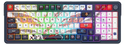 Zdjęcie produktu dla REDRAGON K686AK-RGB-PRO EISA, Przewodowy i Bezprzewodowy, RF Bezprzewodowy + USB, Mechaniczna, Granatowy (marynarski), Biały