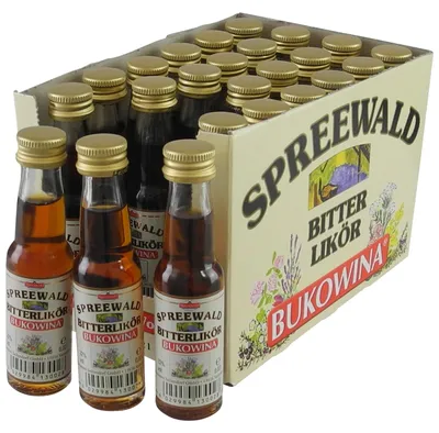 Produktbild von Spreewälder Bukowina - Bitterlikör 24er Pack (24 x 2 cl / 32 % vol.)