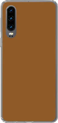 Produktbild von MuchoWow® Handyhülle Schutzhülle Hülle für Telefoonhoesje Huawei P30 Braun - Erdton - Unifarben Silikon Softcase Handy Hülle - Kartenbesitzer