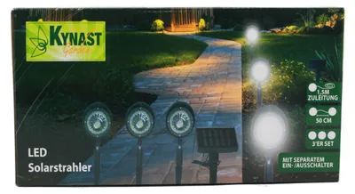 Obrázek produktu pro Kynast LED solární reflektory sada reflektorů černá transparentní 3 kusy