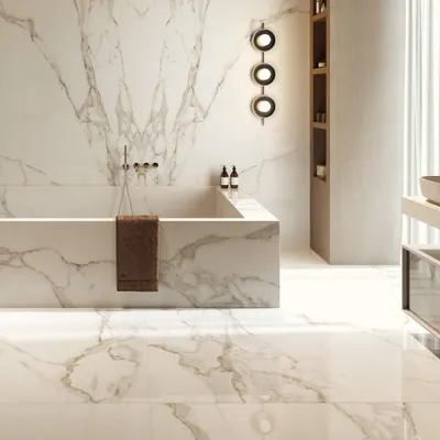 Immagine prodotto di CASA39 Gres porcellanato effetto marmo Bianco 60x120 cm La Fabbrica Ava Calacatta Oro