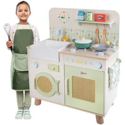 Produktbild von Classic World Holzküche XXL Multifunktional mit Waschmaschine und Zubehör 14-tlg.