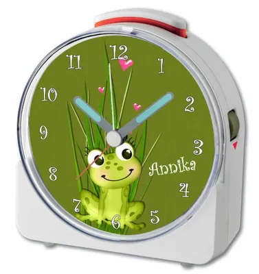 Produktbild von Kinder Wecker Motiv Frosch Kinderwecker weiß
