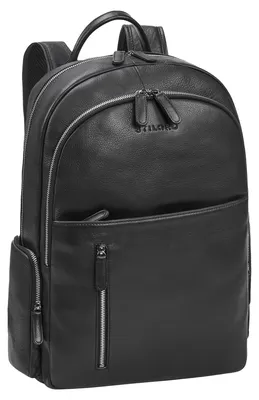 Productafbeelding van Leren rugzak met laptopvak voor laptops tot 15,6 inch