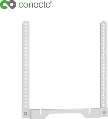Produktbild von conecto Lautsprecher-Kombinations-Halterung für Sonos® Ray und TV-Halterungen, belastbar bis 2kg, weiß