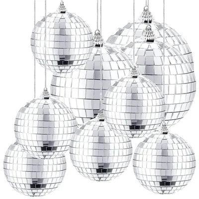 Image de Solidchoice - Ensemble de 9 boules disco pour la décoration de fêtes