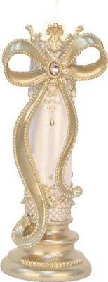 Image de Clayre & Eef Décoration de Noël avec éclairage LED 13x12x34 cm Plastique doré
