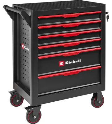 Produktbild von EINHELL Werkstattwagen leer, 6 Schubladen, Werkzeugwagen, (4 flache, 2