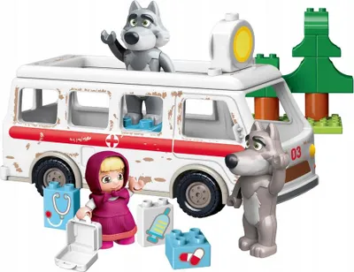 Produktbild von Mascha und der Bär Krankenwagen-Bausteine Spielzeug für Kinder Geschenk