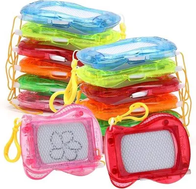 Obrázok produktu pre Mini kresliaca tabuľa - 12 kusov Magnetická tabuľa na kreslenie pre deti, kreatívna hračka, ideálna ako darček k narodeninám a Vianociam pre deti