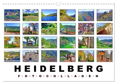Produktbild von Heidelberg Fotocollagen (Wandkalender 2027 DIN A3 quer), CALVENDO Monatskalender