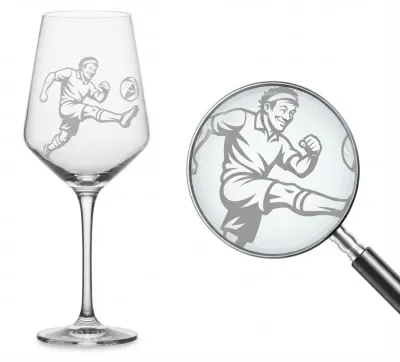 Produktbild von Exoda Weinglas Fußballgravur 1 Stück 350 ml spülmaschinenfest