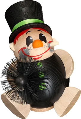 Produktbild von Schorchy - Kugelräucherfigur (12cm) Räuchermann von Seiffener Volkskunst