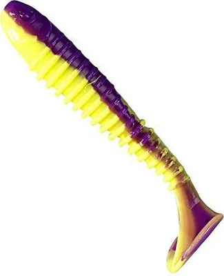 Produktbild von Berkley Flex-Rib Shad 2,5"/6,5cm Purple Chartreuse 1 Stück Gummifisch mit Rippen