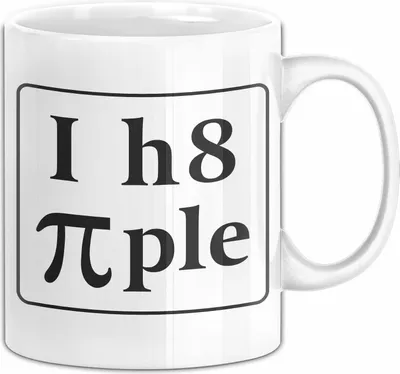 Produktbild von I H8 Piple I Hate People Ich Hasse Menschen Nerd Tasse Geschenk Physiker Mathematiker (Weiß)