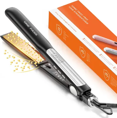 Produktbild von 2-in-1 Glätteisen mit Titanplatten & Ionen-Technologie, 20s Schnellaufheizung, LCD-Display, 11 Temperaturstufen bis 230°C, Haarglätter für Locken