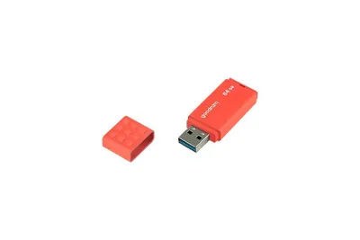 Zdjęcie produktu dla Goodram UME3, 64 GB, USB Typu-A, 3.2 Gen 1 (3.1 Gen 1), 60 MB/s, Pokrywka, Pomarańczowy