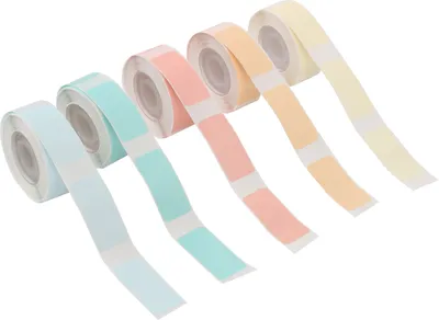 Zdjęcie produktu dla AIMO 5 szt. termiczna rolka papieru etykietowego do drukarki etykiet Q30 drukarka termiczna ciągła etykieta samoprzylepna wodoodporna odporna na rozdarcie olejoodporna kod kreskowy cena nazwa pusta 14 mm * 30 mm 160 szt. rolka