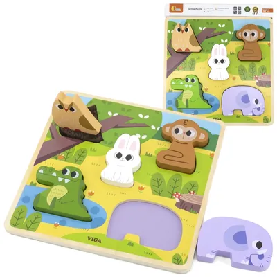 Immagine prodotto di VIGA Puzzle in legno Animali della foresta su ordinazione