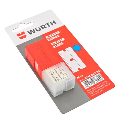 Produktbild von Würth 10x Schaberklinge 0714663351 für Würth Klingen- Glasschaber Ersatzklinge