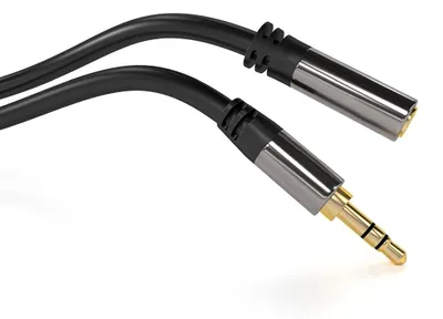 Obrázok produktu pre PremiumCord HQ tienený predlžovací kábel jack 3,5 mm - jack 3,5 mm M/F 1,5 m