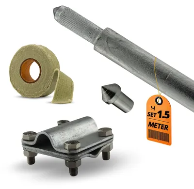 Immagine prodotto di Haus-Held Kit dispersore terra zincato 16 mm, 1,5 m