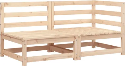 Produktbild von vidaXL Gartensofa 2-Sitzer Massivholz Kiefer