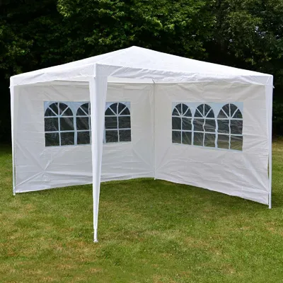 Produktbild von VCM Pavillon | Maße ca. 3x3 m | wasserabweisende 110g / m² PE Plane | Partyzelt | Gartenzelt | Weiß
