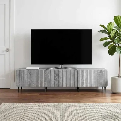 Zdjęcie produktu dla Szafka pod telewizor vidaXL, szara Sonoma, 147 x 34,5 x 32 cm, materiał drewnopochodny