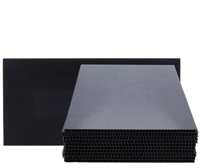 Kunststoffplatten 10er-Pack, 15,3x30 cm, 4 mm, schwarz