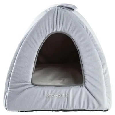 Produktbild von Zoofari® Haustierschlafplätze, mit recyceltem Material grau Katzenhöhle Pyramide