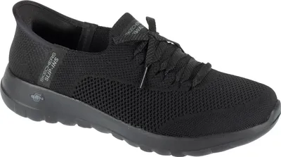 A single black Skechers Slip-Ins shoe shown from a side-diagonal angle.