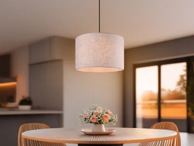 Image de ELMAU lampe suspendue bois gris Trio 302100130