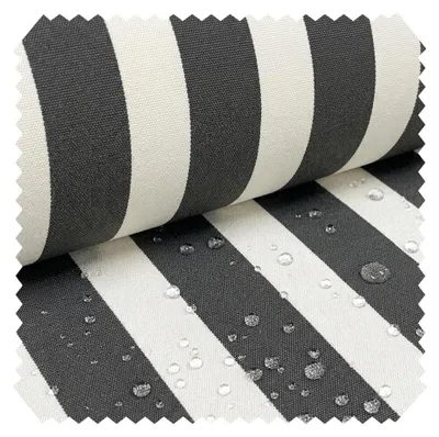 Produktbild von novely Abverkauf LLORET UV ACRYL Markisenstoff Strandkorb Outdoor Stoff - Farbe: 03 Schwarz OK