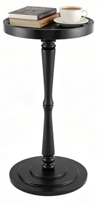 Immagine prodotto di Omgoods - Piccolo tavolino rotondo con gambe in legno massello