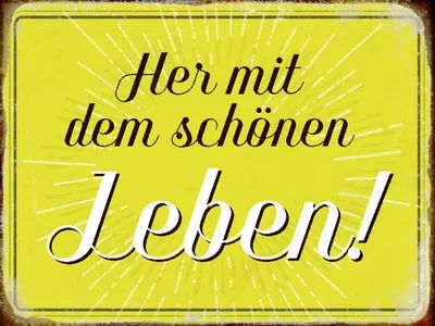 Produktbild von vianmo Holzschild 30x40 cm Her mit dem schönen Leben