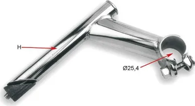Immagine prodotto di V BIKE Attacco manubrio per bicicletta a 45° - 100 mm nero