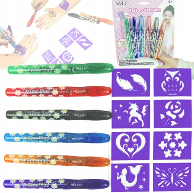 Produktbild von Gel-Stifte Kreatives Tattoo-Set Tattoo-Gel-Stifte