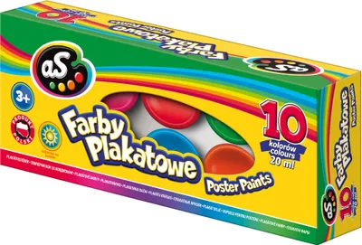 Immagine prodotto di Farby plakatowe 10 kolorów 20ml AS