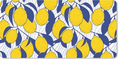 Produktbild von MuchoWow® Mauspad Mousepad Zitrone - Zebra - Obst - Muster 60x30 cm - Mousepads - Maus Mat - Pad - Mausunterlage - Nachhaltig