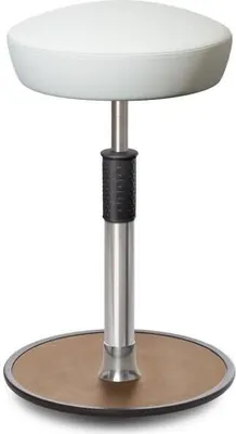 Produktbild von Sitz- Stehhocker Free Tall Hutsitz Boxmark Leder Weiß chrom /Natur.