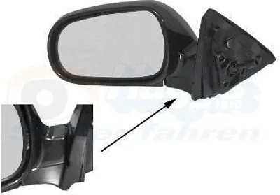 Produktbild von VAN WEZEL 2527804 Außenspiegel Seitenspiegel Rechts für HONDA CIVIC VI Hatchback (EJ, EK) Konvex